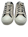 Jimmy Choo Shoe Size 38.5 Beige & Black Canvas & Leather Lace Up Sneakers Beige & Black / 38.5