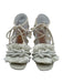 Tory Burch Shoe Size 8.5 White Leather & Textile Rope Detail Knot Fringe Sandals White / 8.5