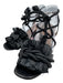 Tory Burch Shoe Size 8.5 Black Leather & Textile Rope Detail Knot Fringe Sandals Black / 8.5