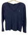 Polo Ralph Lauren Size S Navy Blue Cotton V Neck Long Sleeve Top Navy Blue / S