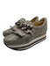 Softwaves Shoe Size 37 Khaki Leather Platform Slip On Perforated Shimmer Loafers Khaki / 37