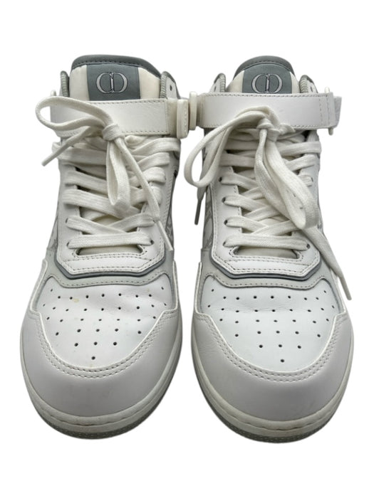 Christian Dior Shoe Size 41 White & Grey Leather High Top Sneakers White & Grey / 41