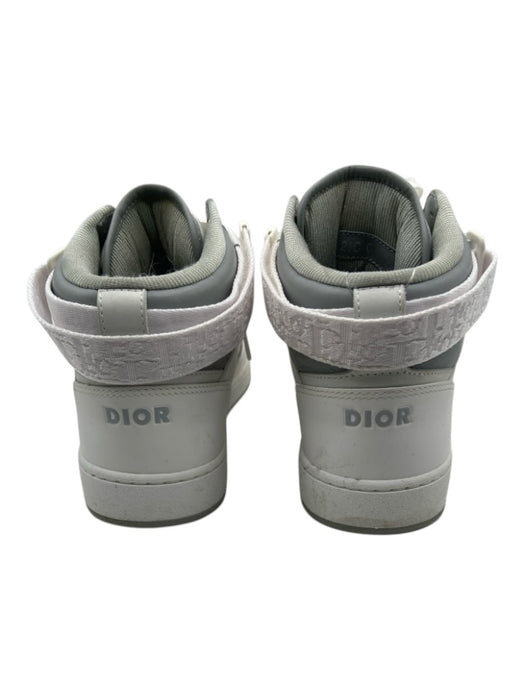 Christian Dior Shoe Size 41 White & Grey Leather High Top Sneakers White & Grey / 41