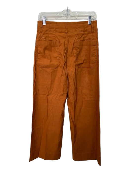 Maeve Size 30 Brown Viscose Blend Button & Zip Flat Pockets High Rise Pants Brown / 30