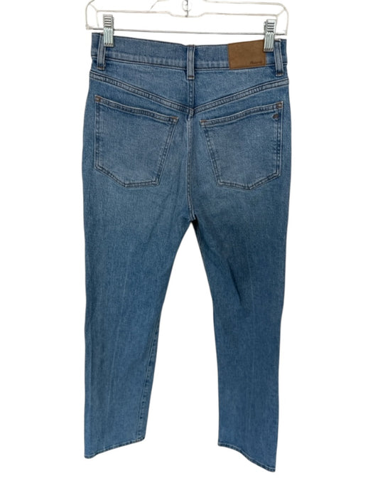 Madewell Size 26 Med Light Wash Cotton Mid Rise Straight Leg Jeans Med Light Wash / 26