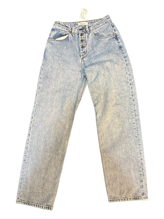 Decade Size 29 Med Light Wash Cotton High Waist Exposed Button Fly Jeans Med Light Wash / 29