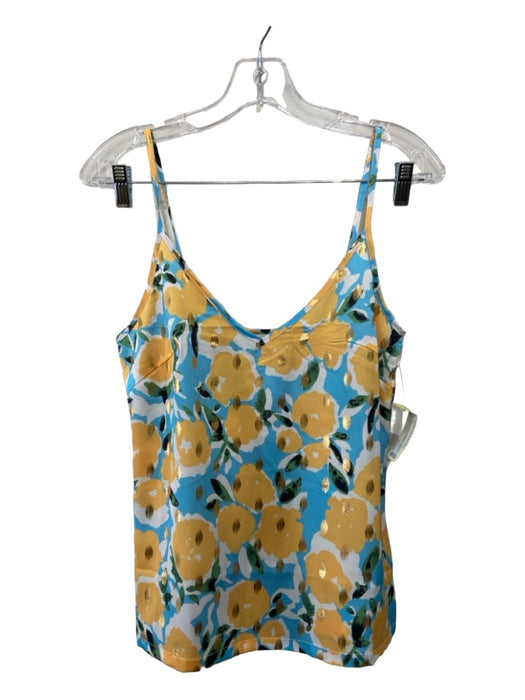 Never Fully Dressed Size 4 Blue & Yellow Polyester Abstract Floral Skirt Set Blue & Yellow / 4