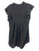 Poupette St. Barth Size XS Black Viscose Ruffle Cap Sleeve Pintuck Fringe Dress Black / XS