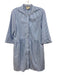 Tuckernuck Size Small Blue & White Polyester Long Sleeve Striped Gathered Dress Blue & White / Small