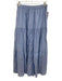 Drew Size Medium Blue & White Cotton Elastic Waist Striped Tiered Maxi Skirt Blue & White / Medium