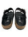 Birkenstock Shoe Size 39 Black Leather Open Double Buckle silver hardware Flats Black / 39