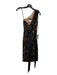 Tadashi Shoji Size 2 Black & Beige Cotton Blend Lace Overlay One Shoulder Dress Black & Beige / 2