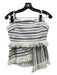 Saylor Size XS White & Multi COTTON & LINEN Striped Tassel Detail Skirt Set White & Multi / XS