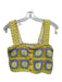 Alemais Size 4 Yellow, Blue, Multi Cotton Crochet granny squares Wide Straps Top Yellow, Blue, Multi / 4