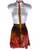 Retrofete Size XS Brown, Pink, Orange Polyester Sleeveless Tie Dye Mini Dress Brown, Pink, Orange / XS
