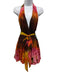 Retrofete Size XS Brown, Pink, Orange Polyester Sleeveless Tie Dye Mini Dress Brown, Pink, Orange / XS