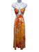 Revolve x aguabendita Size XS Orange, Yellow, Pink Polyester Cut Outs Maxi Dress Orange, Yellow, Pink / XS