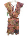 PatBo Size 2 Pink, Yellow, Multi Polyester Ruffle Cap Sleeve Floral Print Dress Pink, Yellow, Multi / 2
