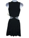 Maje Size 34 Black Viscose & Polyamide Sleeveless Cut Outs Knit Mini Dress Black / 34