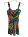 Nicholas Size 0 Pink, Green, Multi Silk Sleeveless Abstract Print Mini Dress Pink, Green, Multi / 0