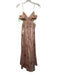AMUR Size 0 Orange, Pink, Blue Polyester Spaghetti Strap Abstract Print Dress Orange, Pink, Blue / 0