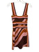 Significant Other Size 4 Pink, Orange, Brown Viscose & Nylon Sleeveless Dress Pink, Orange, Brown / 4
