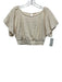 Free People Size XS Cream Polyester Short Puff Sleeve Textured Midi Skirt Set Cream / XS