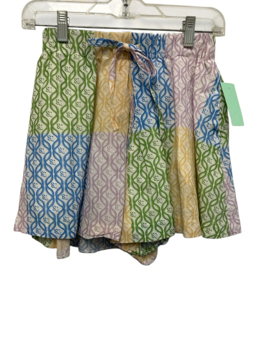 Sandro Size 34 Blue, Purple, Multi Linen & Viscose Short Sleeve Short Set Blue, Purple, Multi / 34