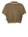 J Crew Size XS Light Brown & Cream Cotton & Polyester Short Sleeve Knit Cardigan Light Brown & Cream / XS