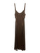 Hansen & Gretel Size S Brown Polyester Cut Outs Sleeveless Maxi Dress Brown / S