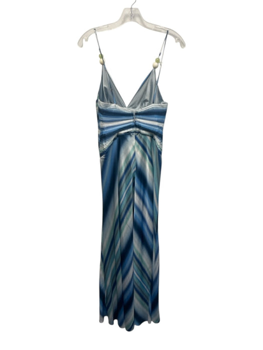 Significant Other Size 2 Blue Print Polyethylene Diagonal Stripe Pintuck Dress Blue Print / 2