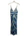 Significant Other Size 2 Blue Print Polyethylene Diagonal Stripe Pintuck Dress Blue Print / 2