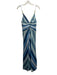 Significant Other Size 2 Blue Print Polyethylene Diagonal Stripe Pintuck Dress Blue Print / 2
