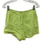 Cult Gaia Size 0 Lime Green Linen Floral Application GHW Sleeveless Short Set Lime Green / 0