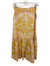 Zimmermann Size 0P White, Yellow, Pink Linen Floral Shells Belt Skirt White, Yellow, Pink / 0P