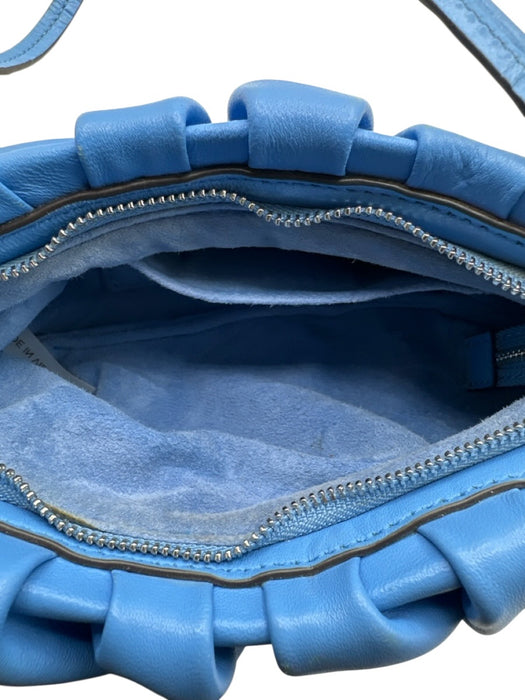 Staud Blue Leather Rouched shoulder bag Bag Blue / XS