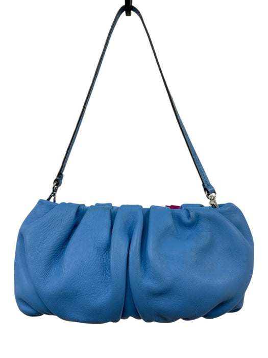 Staud Blue Leather Rouched shoulder bag Bag Blue / XS