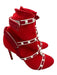 Valentino Shoe Size 40 Red Synthetic Ankle Rock Studs Velcro Sock Boot Pumps Red / 40