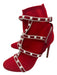 Valentino Shoe Size 40 Red Synthetic Ankle Rock Studs Velcro Sock Boot Pumps Red / 40