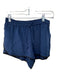 L'Academie Size M Navy Blue & Black Silk Drawstring Waist Shorts Navy Blue & Black / M