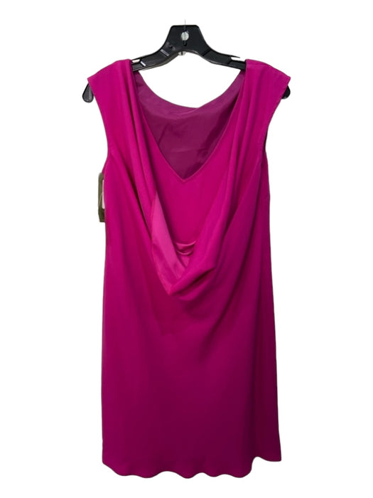 Trina Turk Size 2 Fuschia Purple Polyester Blend Sleeveless Draped Back Dress Fuschia Purple / 2