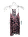 Cami NYC Size S Pink & gray Silk Animal Print Spaghetti Strap Lace Trim Slip Top Pink & gray / S