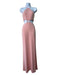 Alice + Olivia Size 4 Pink Polyester Halter Cut Out O Ring Maxi Dress Pink / 4