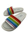 Melissa Shoe Size 8 White & Multi Rubber Open Toe & Heel Slide Rainbow Sandals White & Multi / 8