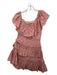 NBD Size XS Pink Cotton Eyelet Ruffle Mini Dress Pink / XS