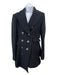 Burberry Brit Size 6 Black Cotton Blend Collared Button Up Long Sleeve Jacket Black / 6