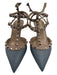Valentino Shoe Size 36 Blue & Pink Leather Gold hardware Rock Studs Pumps Blue & Pink / 36