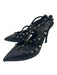 Valentino Shoe Size 35.5 Black Leather Rockstud Pointed Toe Midi Pumps Black / 35.5