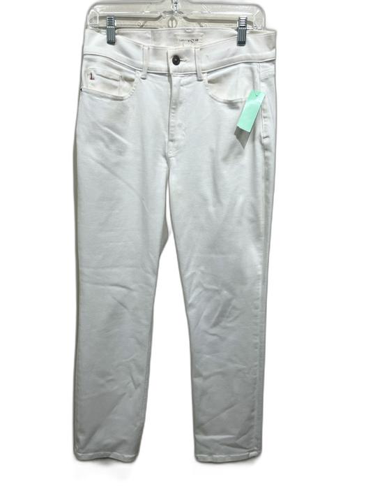 Lafayette 148 Size 29 White Cotton Blend Denim 5 Pocket Button & Zip Fly Jeans White / 29