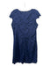 Lilly Pulitzer Size 12 Navy Nylon Blend Floral Lace Overlay Cap Sleeve Dress Navy / 12
